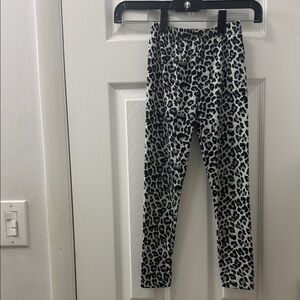 SHEIN Black and White Leopard Print Leggings
